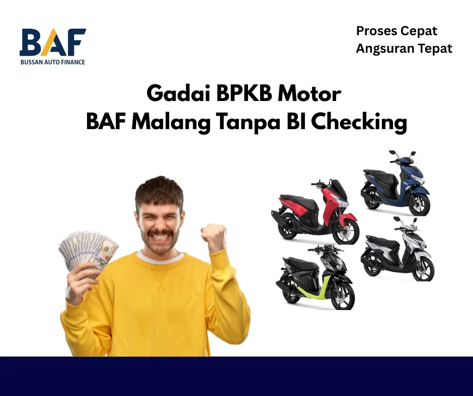 gadai bpkb motor baf malang tanpa bi checking