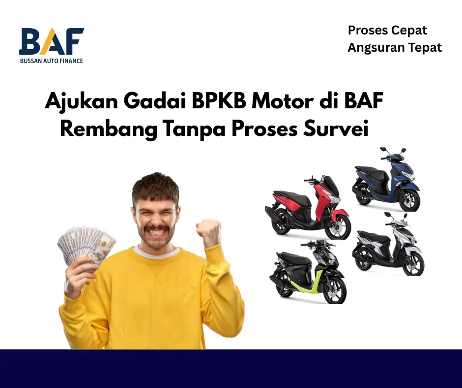 gadai bpkb motor tanpa bi checking baf rembang